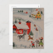 Carte postale Vintage Noël (Devant / Derrière)