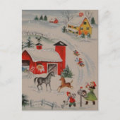 Carte postale Vintage Noël (Devant)