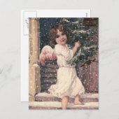 Carte postale Vintage Noël "Angel Delivery" (Devant / Derrière)