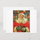 CARTE POSTALE : VINTAGE NOËL : Père Noël (Devant / Derrière)