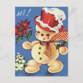 Carte Postale Vintage Noël Photo Snowman (Devant)