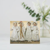 Carte postale Vintage Noël Vacances (Debout devant)