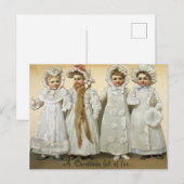 Carte postale Vintage Noël Vacances (Devant / Derrière)