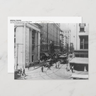 Carte Postale Vintage Norfolk, VA Photo : Granby at Main, 1915