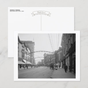 Carte Postale Vintage Norfolk, VA : rue Main (vers 1910-20)