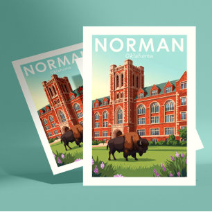 Carte Postale Vintage Norman Oklahoma