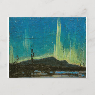 Carte Postale Vintage Northern Lights Scene par Tom Thomson