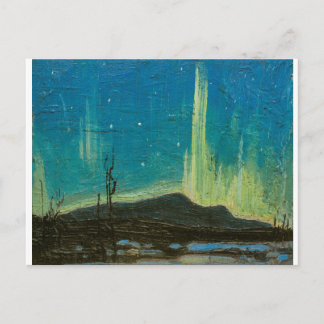 Carte Postale Vintage Northern Lights Scene par Tom Thomson