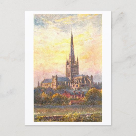 Carte Postale Vintage Norwich Cathedral (Devant)