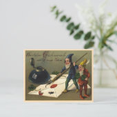 Carte Postale Vintage Nouvelle-Année (Debout devant)