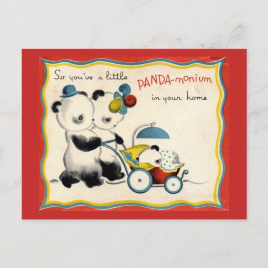 Carte postale vintage nouvelle arrivée (Devant)