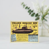 Carte postale vintage Nuclear Sub  (Debout devant)