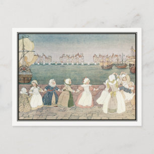 Carte Postale Vintage Nursery Rhyme par H. Willebeek Le Mair