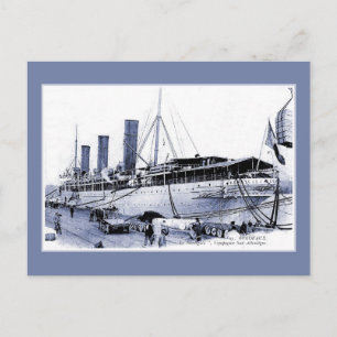 Carte Postale Vintage Ocean Liner SS Burdigala à Bordeaux