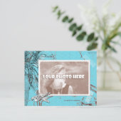 Carte Postale Vintage Ocean Map Collage photo turquoise (Debout devant)