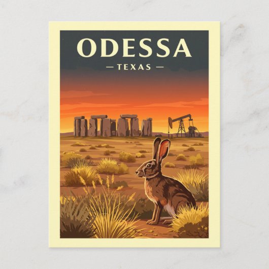 Carte Postale Vintage Odessa Texas (Devant)