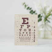 Carte Postale Vintage OEil Graphique sur Burlap (Debout devant)