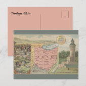 Carte Postale Vintage Ohio Map (Devant / Derrière)
