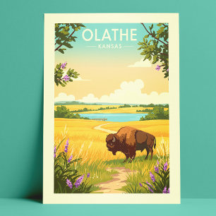 Carte Postale Vintage Olathe Kansas