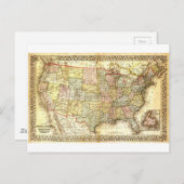 Carte Postale Vintage Old États-Unis États-Unis (Devant / Derrière)