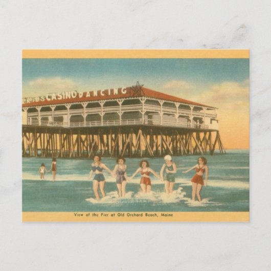 Carte postale vintage Old Orchard Beach (Devant)
