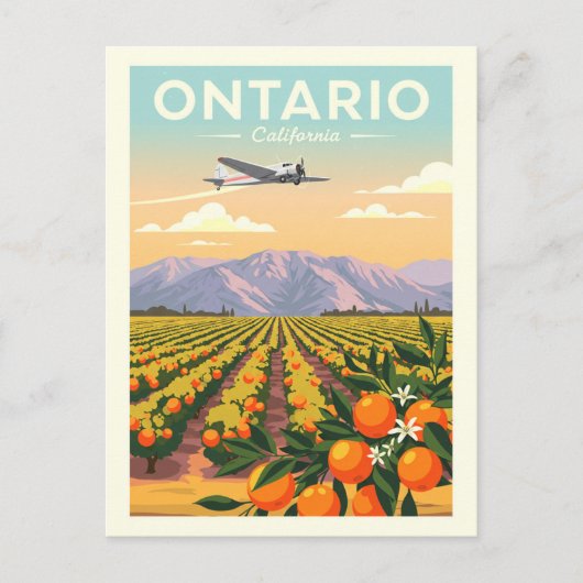 Carte Postale Vintage Ontario Californie (Devant)