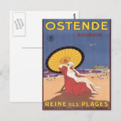 Carte Postale Vintage Ostende Belgique (Devant / Derrière)