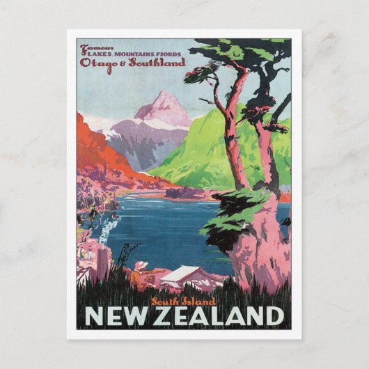 Carte Postale Vintage Otago Nouvelle-Zélande (Devant)