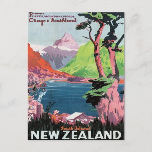 Carte Postale Vintage Otago Nouvelle-Zélande (Devant)