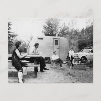 Carte Postale Vintage Ottawa National Forest Camping, Michigan