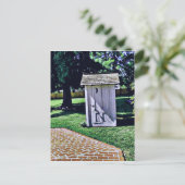Carte Postale Vintage Outhouse (Debout devant)