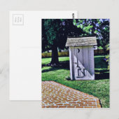 Carte Postale Vintage Outhouse (Devant / Derrière)