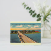 Carte postale vintage Overseas Highway Florida Key (Debout devant)