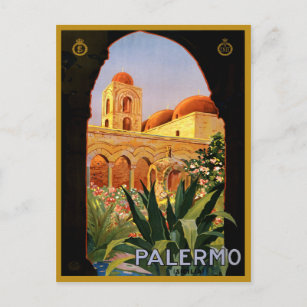 Carte Postale Vintage Palerme Italie Voyage