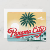 Carte Postale Vintage Panama City, Floride, USA (Devant / Derrière)