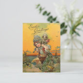 Carte postale vintage Pâques (Debout devant)