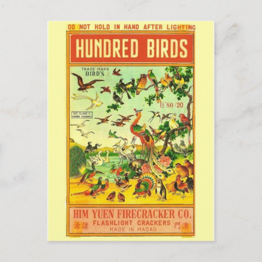 Carte postale vintage Paquet Firecracker (Devant)