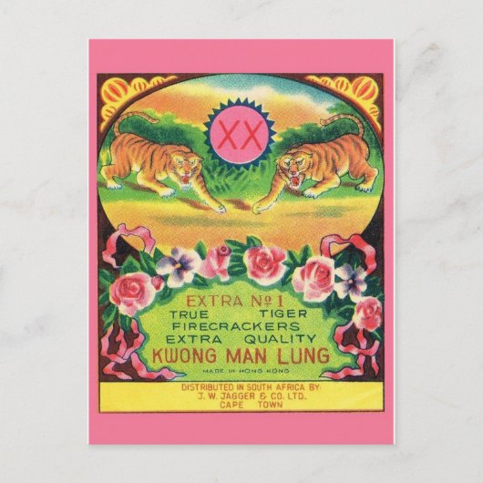 Carte postale vintage Paquet Firecracker (Devant)