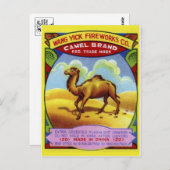 Carte postale vintage Paquet Firecracker (Devant / Derrière)