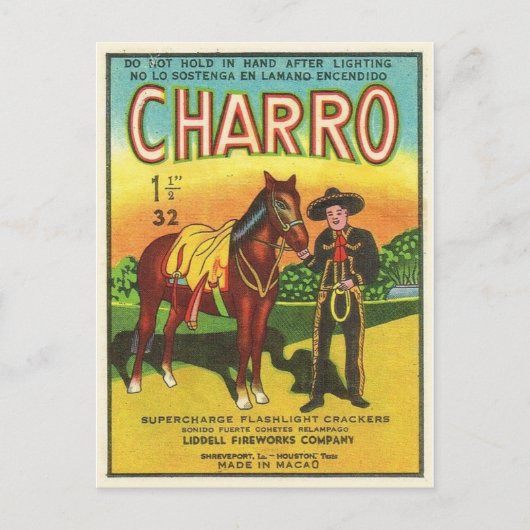 Carte postale vintage Paquet Firecracker (Devant)