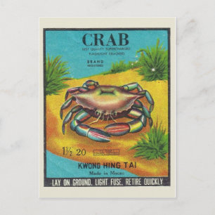 Carte postale vintage Paquet Firecracker