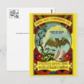 Carte postale vintage Paquet Firecracker (Devant / Derrière)