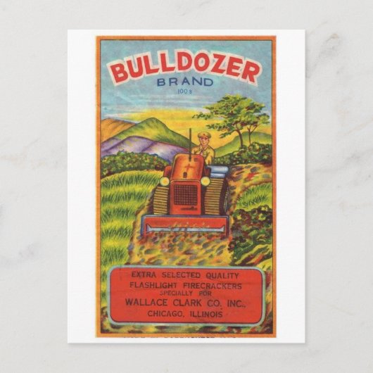 Carte postale vintage Paquet Firecracker (Devant)