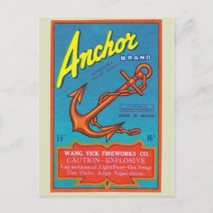 Carte postale vintage Paquet Firecracker