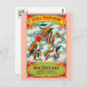 Carte postale vintage Paquet Firecracker (Devant / Derrière)