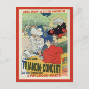 Carte Postale Vintage Paris jardin Trianon concert et