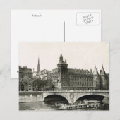 Carte Postale Vintage Paris, Tribunal (Devant / Derrière)
