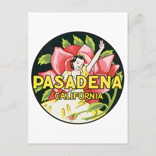 Carte Postale Vintage Pasadena Californie (Devant)