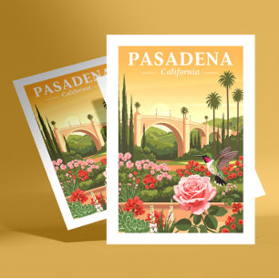 Carte Postale Vintage Pasadena Californie