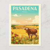 Carte Postale Vintage Pasadena Texas (Devant)